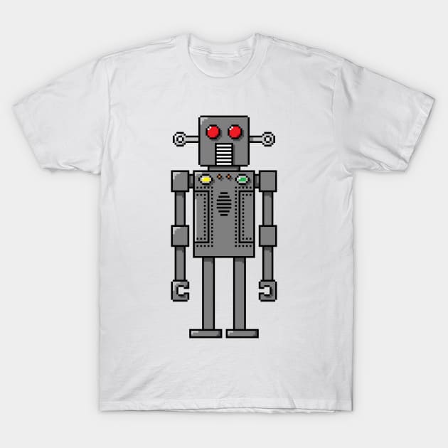 Pixel Robot 062 T-Shirt by Vampireslug